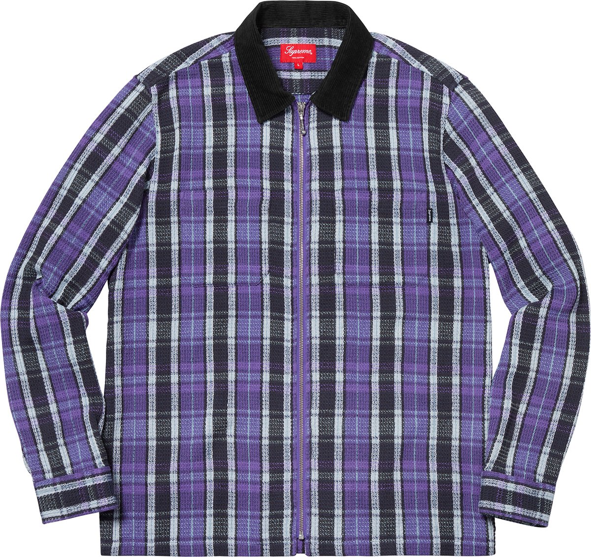 Plaid Thermal Zip Up Shirt - fall winter 2018 - Supreme