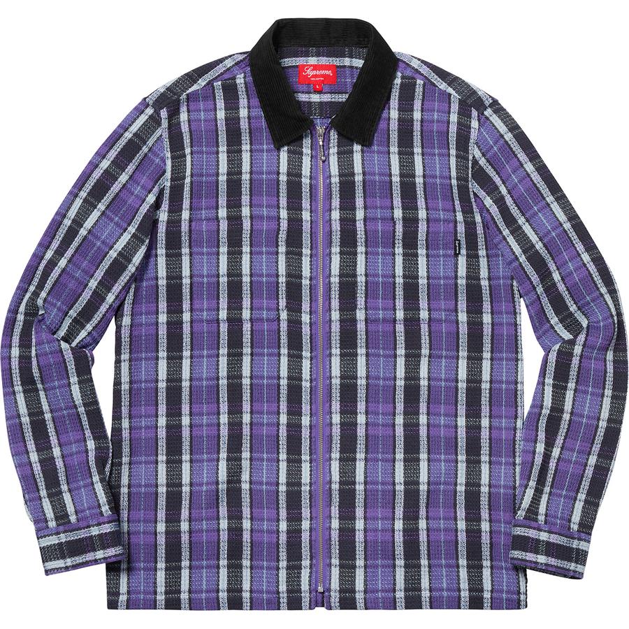 Details on Plaid Thermal Zip Up Shirt  from fall winter
                                                    2018 (Price is $128)