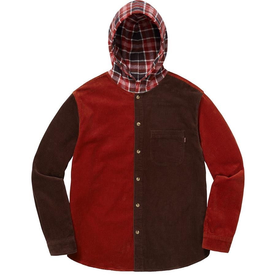 Details on Hooded Color Blocked Corduroy Shirt  from fall winter
                                                    2018 (Price is $138)