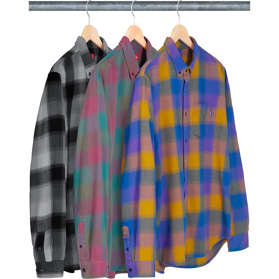 Supreme Shadow Plaid Flannel Shirt for fall winter 18 season