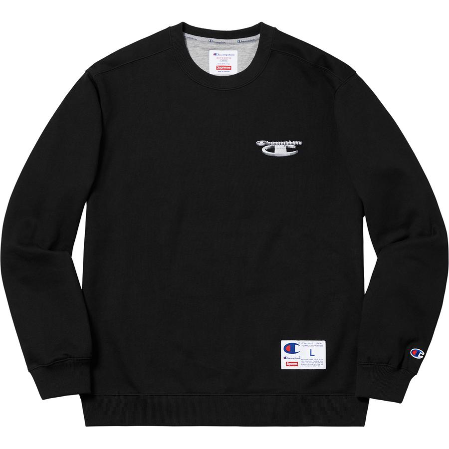 Details on Supreme Champion 3D Metallic Crewneck Overview from fall winter
                                                    2018 (Price is $148)