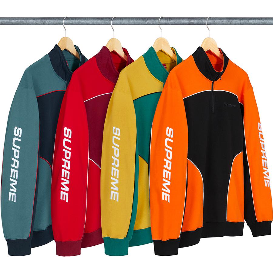 Supreme Speedway Half Zip Sweatshirt releasing on Week 0 for fall winter 2018