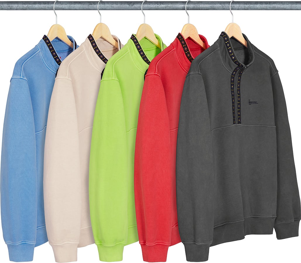 Overdyed Half Zip Sweatshirt - fall winter 2018 - Supreme