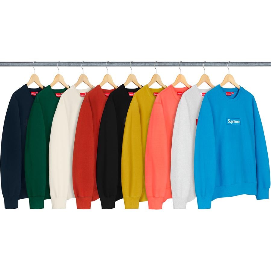 Details on Box Logo Crewneck from fall winter
                                            2018 (Price is $158)