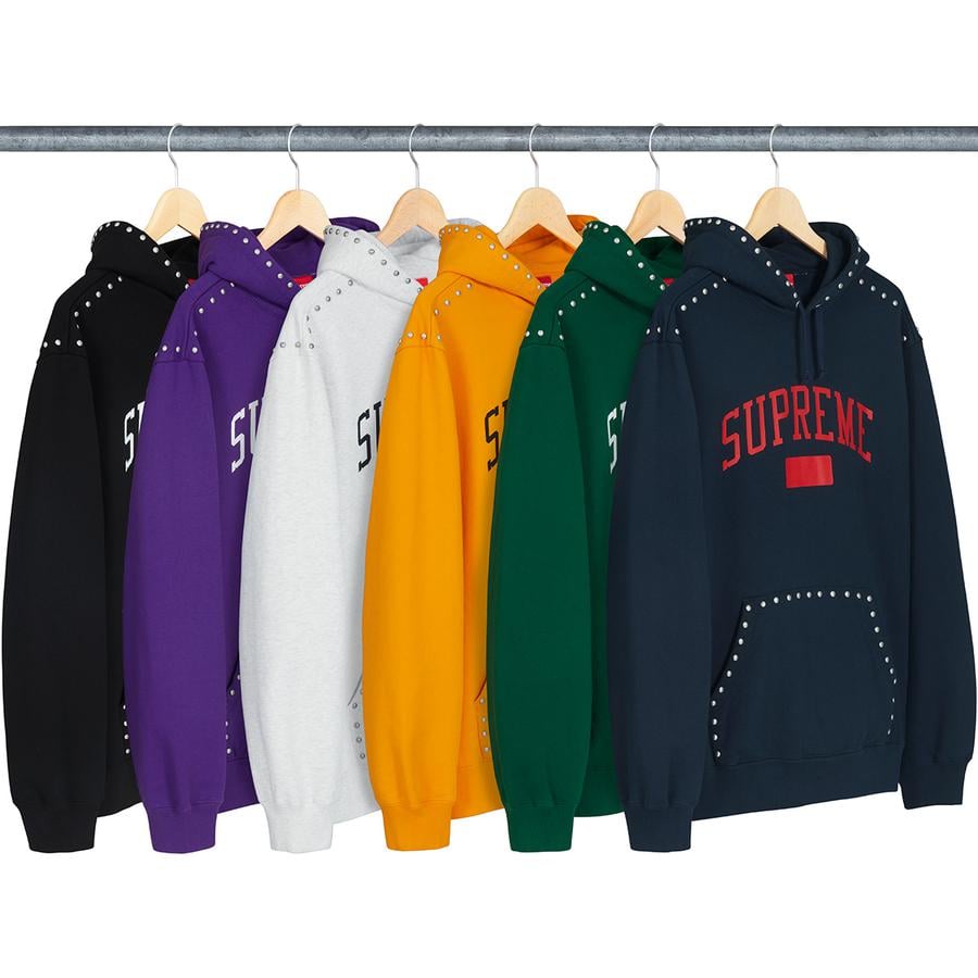 Supreme Studded Hooded Sweatshirt for fall winter 18 season