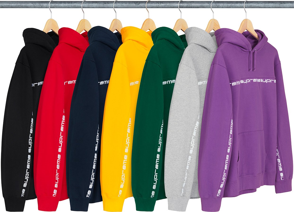 Text Stripe Hooded Sweatshirt - fall winter 2018 - Supreme