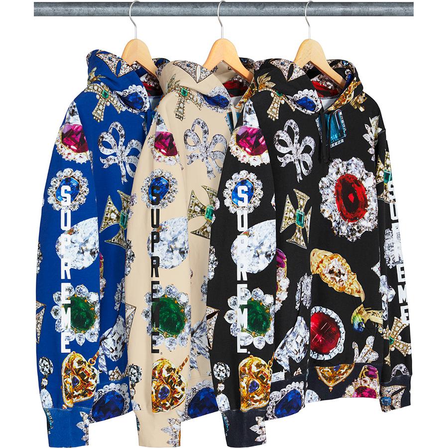Details on Jewels Hooded Sweatshirt from fall winter
                                            2018 (Price is $178)