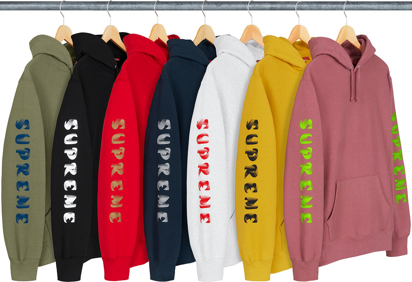 Gradient Sleeve Hooded Sweatshirt - fall winter 2018 - Supreme