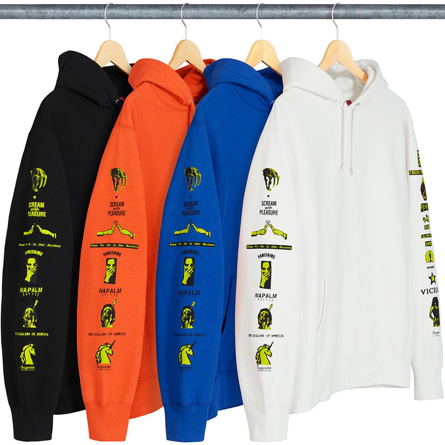 Supreme Menace Hooded Sweatshirt for fall winter 18 season