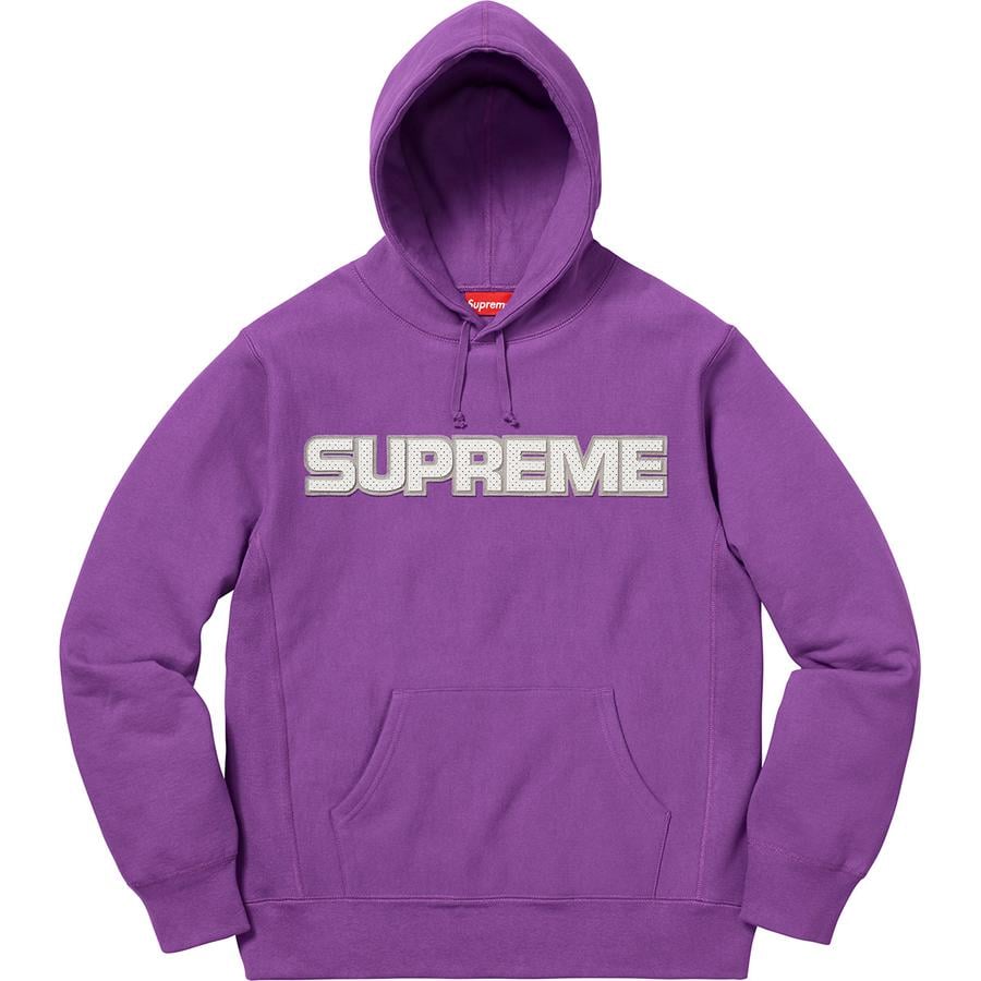 Supreme Perforated Leather Hooded Sweatshirt (FW18) - $168