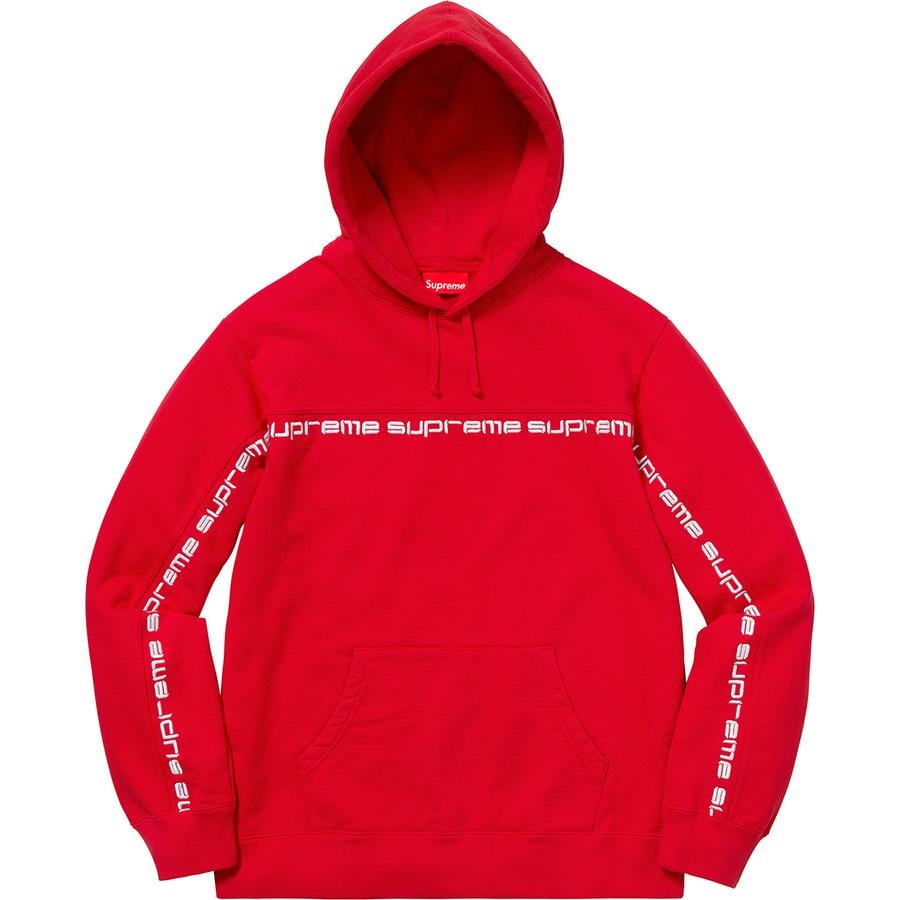 Details on Text Stripe Hooded Sweatshirt  from fall winter
                                                    2018 (Price is $148)