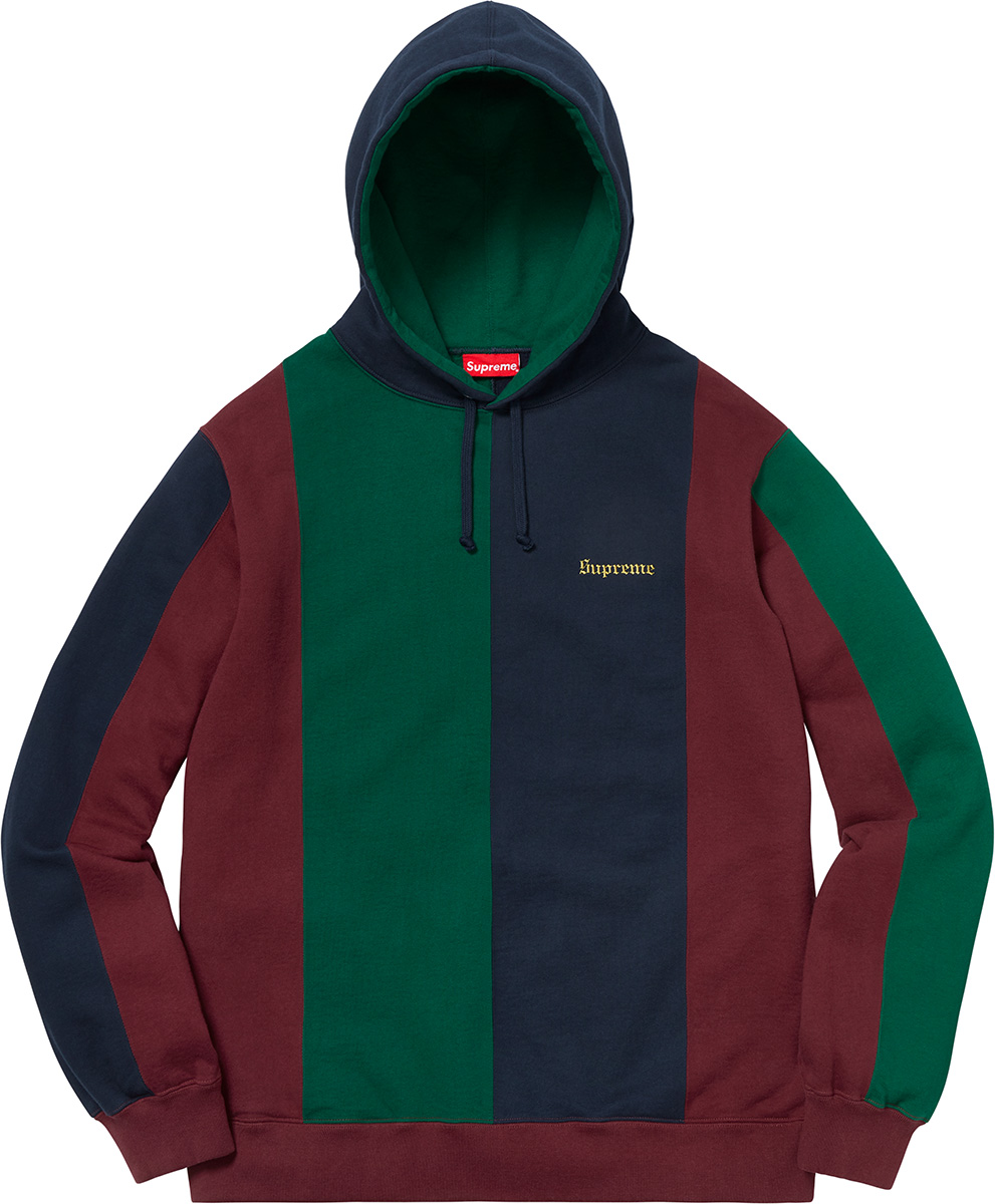 【M】SUPREME Tricolor Hooded Sweatshirt