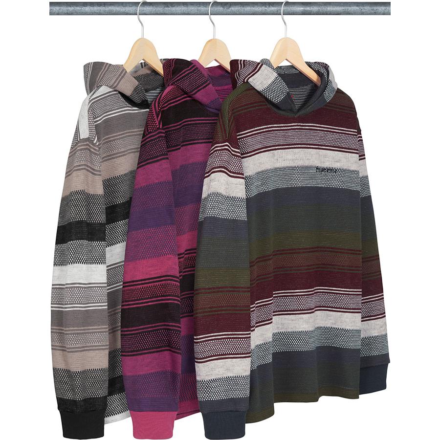 Supreme Knit Stripe Hooded L S Top for fall winter 18 season