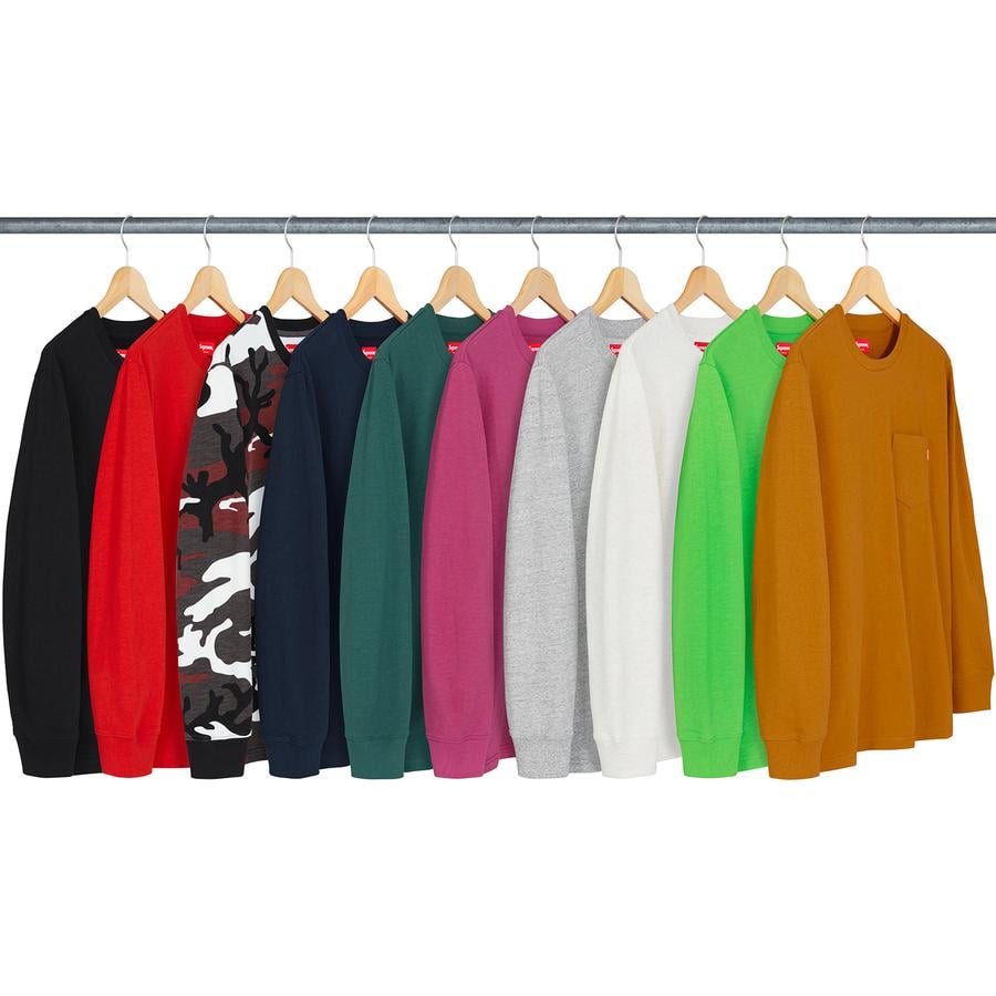 Supreme L S Pocket Tee released during fall winter 18 season