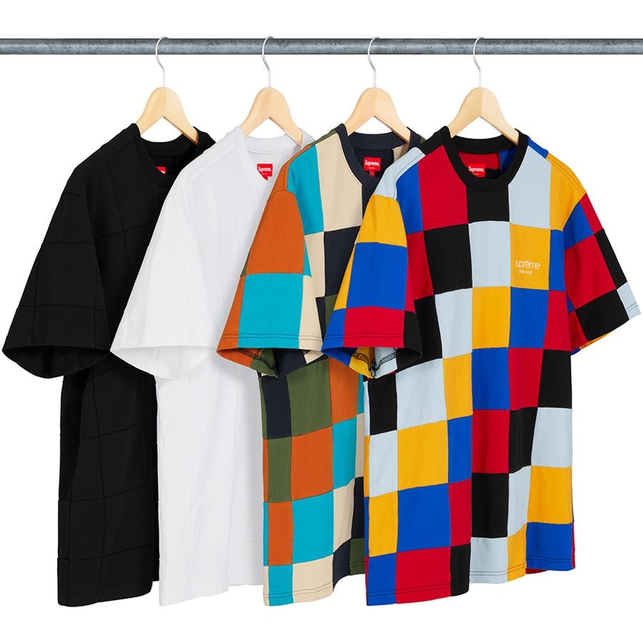 Supreme Patchwork Pique Tee released during fall winter 18 season