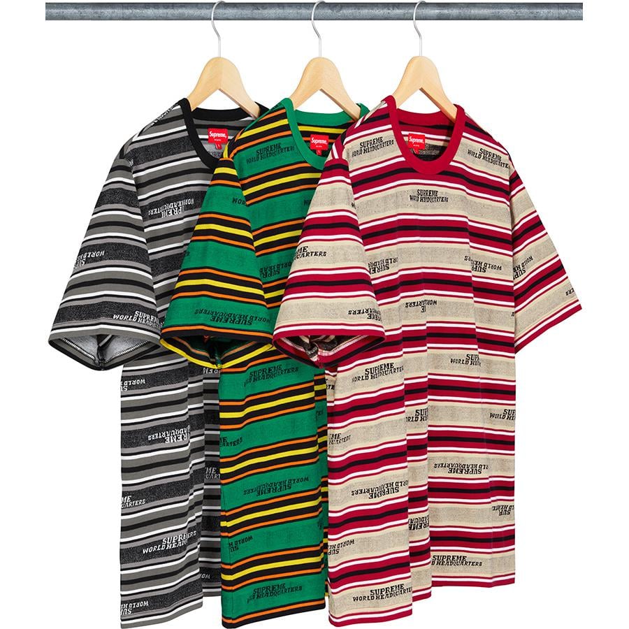 Supreme HQ Stripe S S Top releasing on Week 10 for fall winter 2018