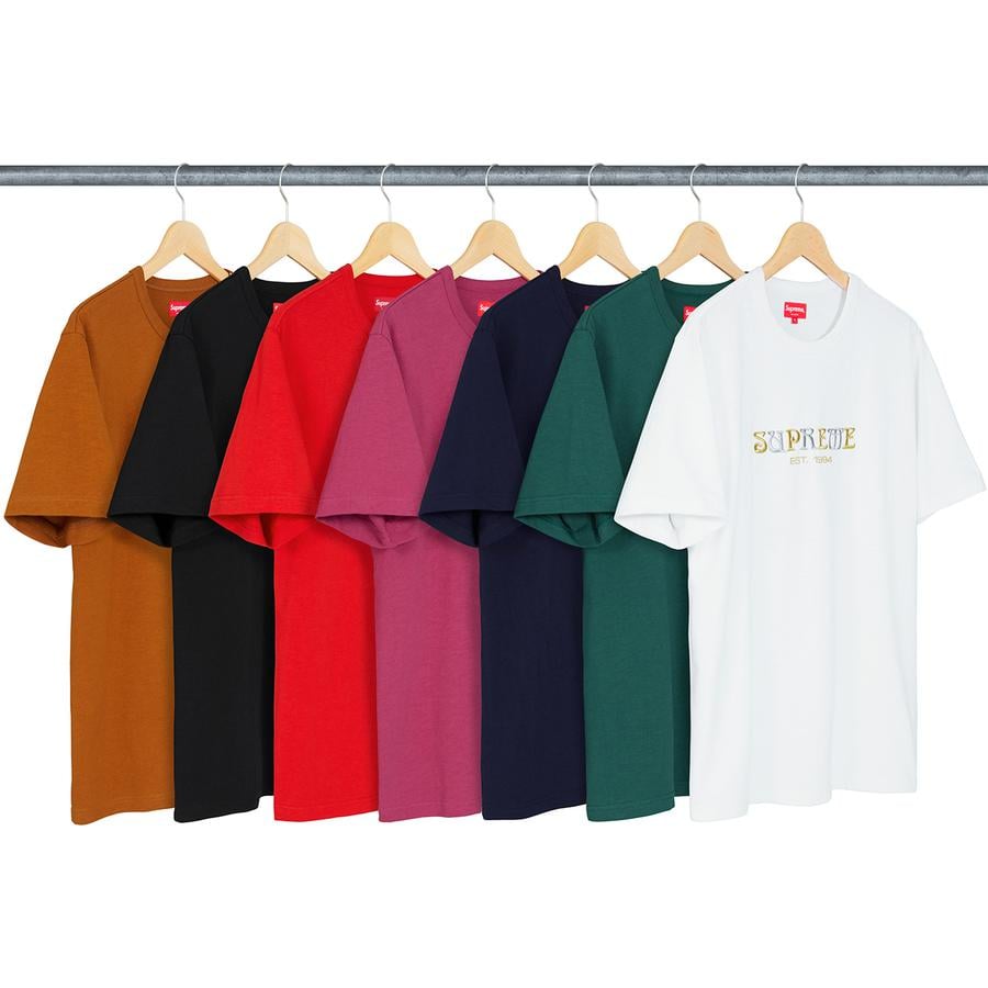 Supreme Nouveau Logo Tee released during fall winter 18 season