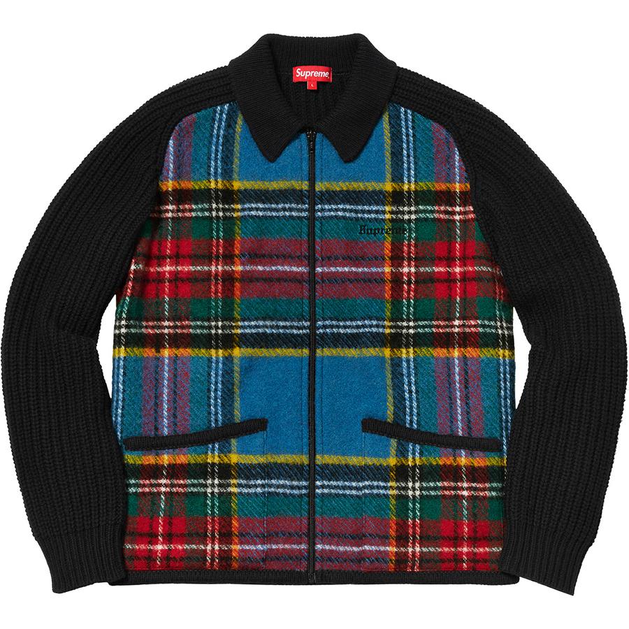 Details on Plaid Front Zip Sweater  from fall winter
                                                    2018 (Price is $198)