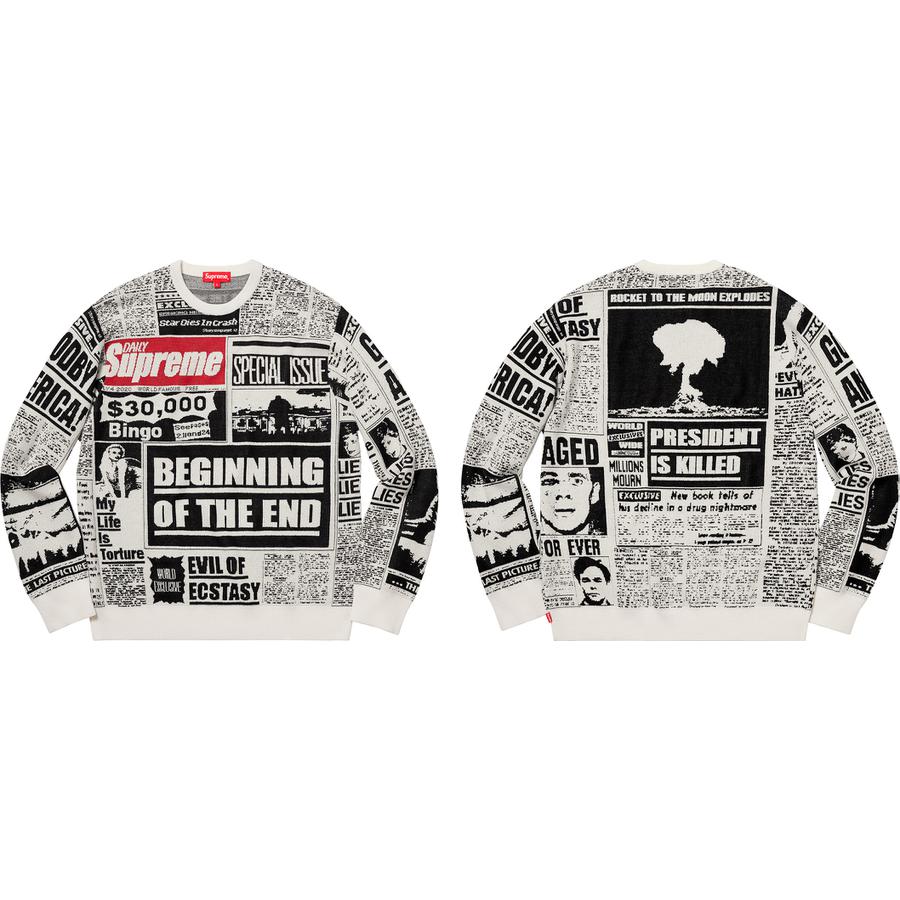 Details on Newsprint Sweater  from fall winter
                                                    2018 (Price is $158)