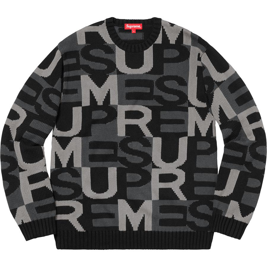 Details on Big Letters Sweater  from fall winter
                                                    2018 (Price is $168)
