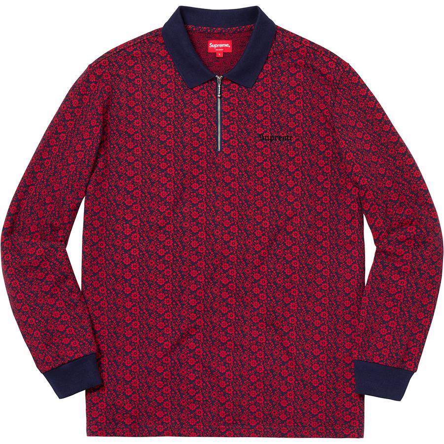 Details on Floral Jacquard Zip L S Polo  from fall winter
                                                    2018 (Price is $110)
