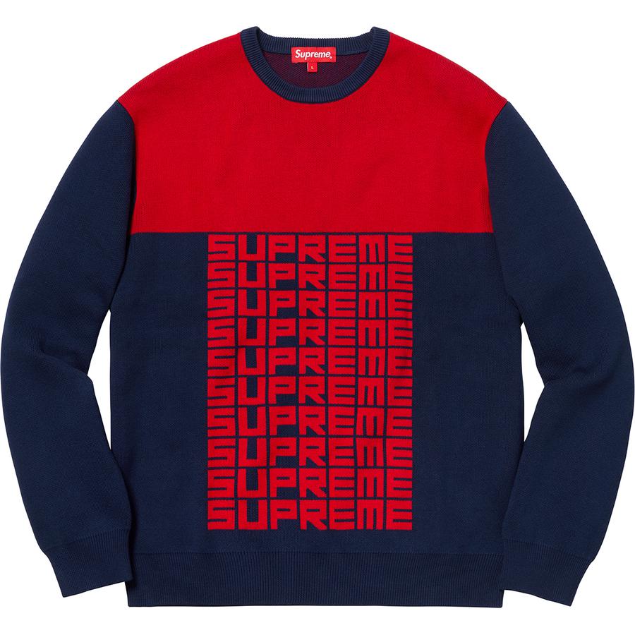 Details on Logo Repeat Sweater  from fall winter
                                                    2018 (Price is $148)