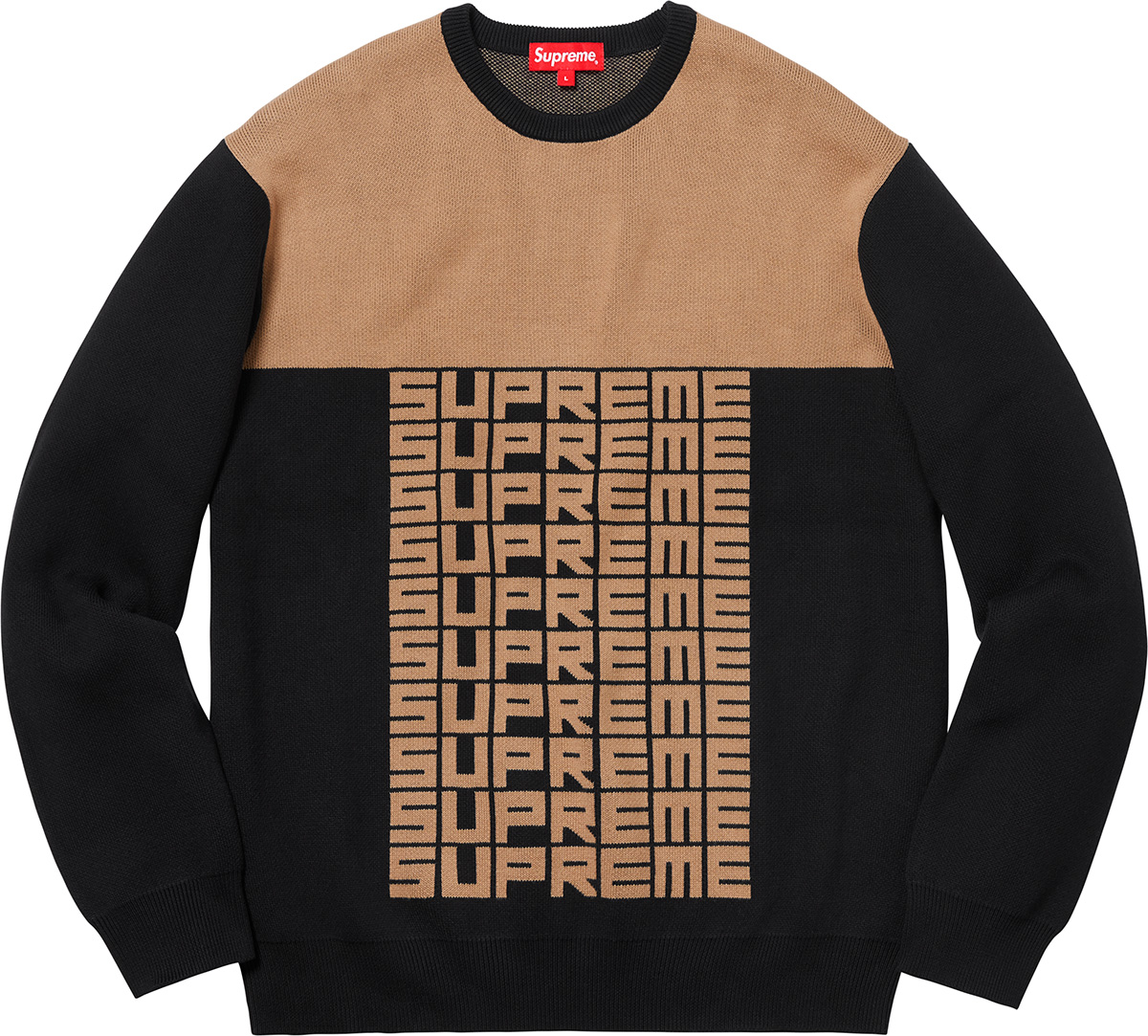 Logo Repeat Sweater - fall winter 2018 - Supreme