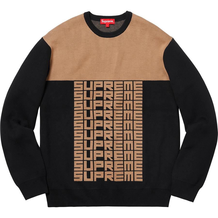 Details on Logo Repeat Sweater  from fall winter
                                                    2018 (Price is $148)