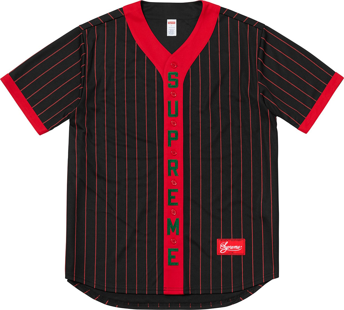 vertical logo baseball jersey supreme