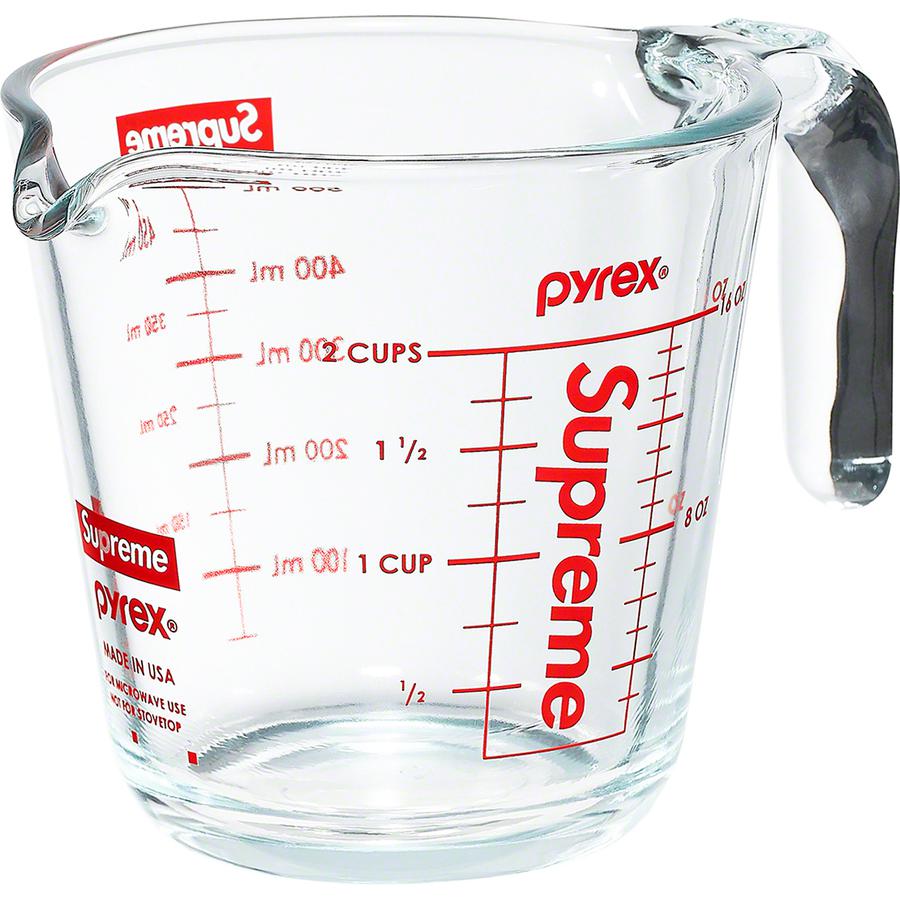 Details on Supreme Pyrex 2-Cup Measuring Cup from fall winter 2019 (Price is $24)