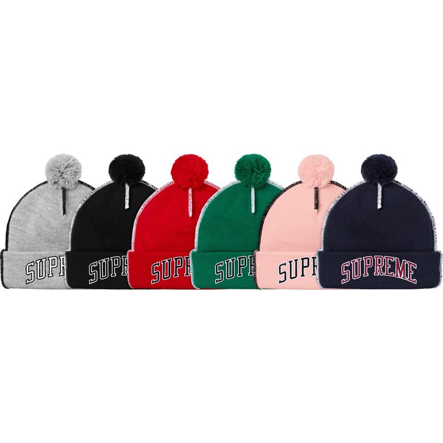 Supreme Contrast Stitch Beanie released during fall winter 19 season