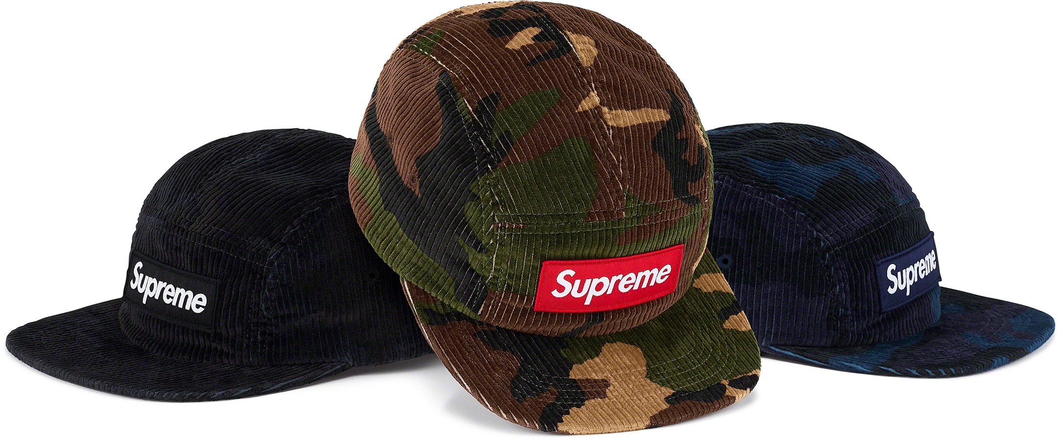 Supreme Camo Corduroy Camp Cap 'Woodland Camo' | Multi-Color | Men's Size Onesize