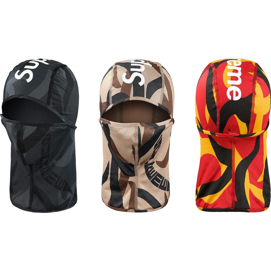 Details on *INSTORE ONLY* Tribal Camo Balaclava from fall winter 2019 (Price is $44)