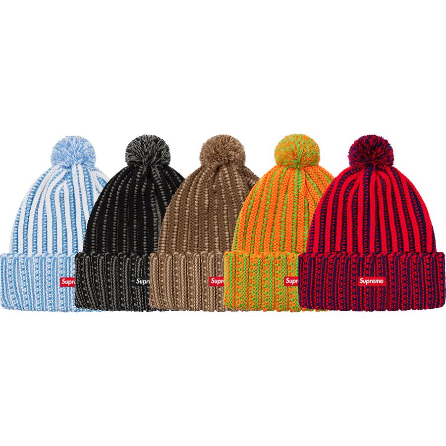 Supreme Contrast Stripe Beanie released during fall winter 19 season