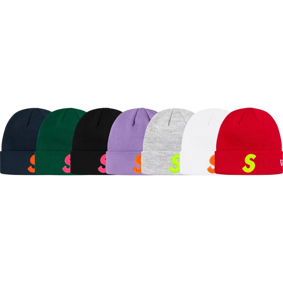 Details on New Era S Logo Beanie from fall winter 2019 (Price is $38)