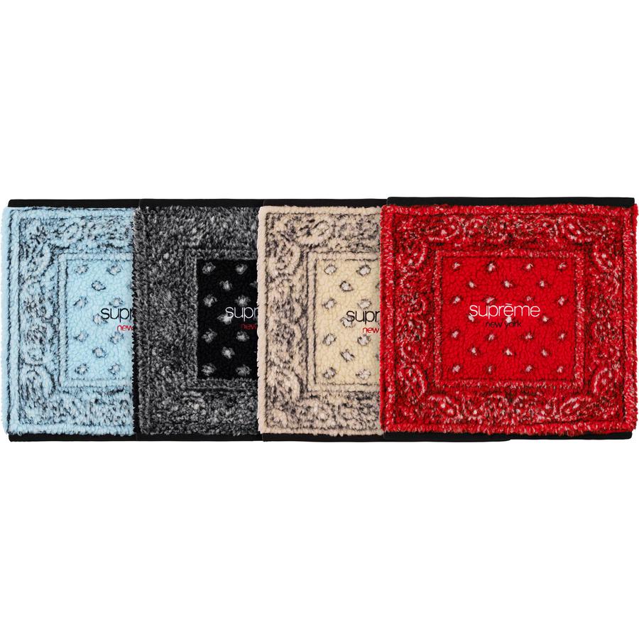 Supreme Bandana Fleece Neck Gaiter releasing on Week 17 for fall winter 2019