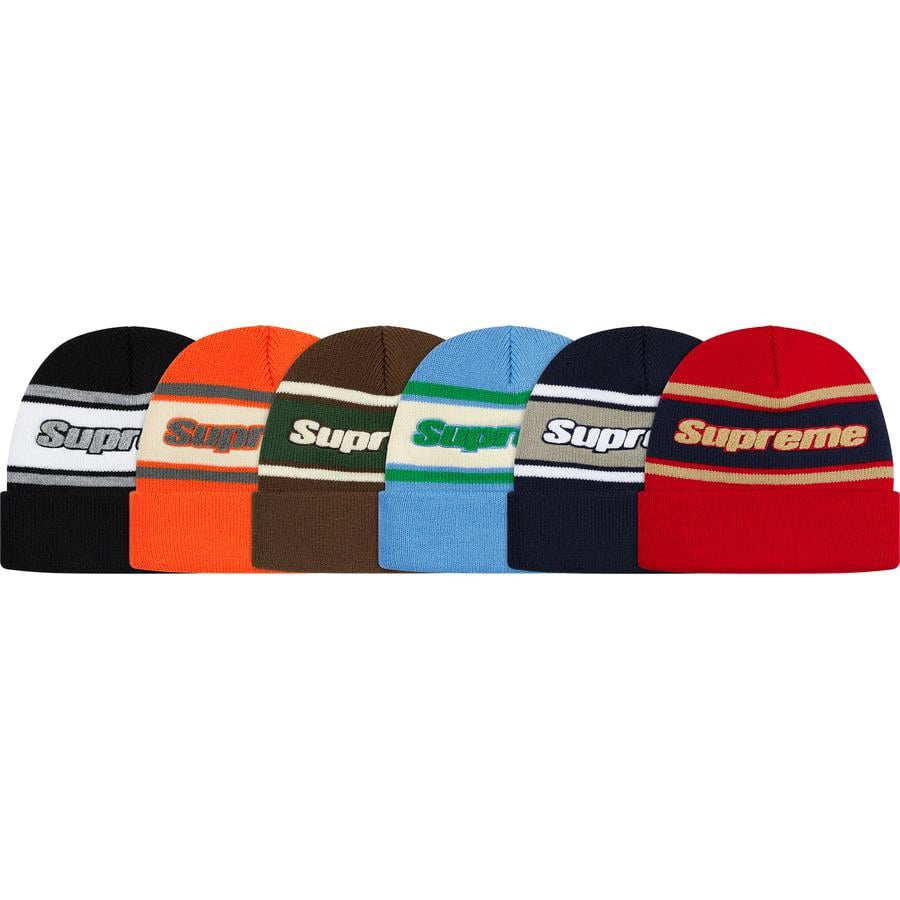 Supreme Chenille Stripe Beanie for fall winter 19 season