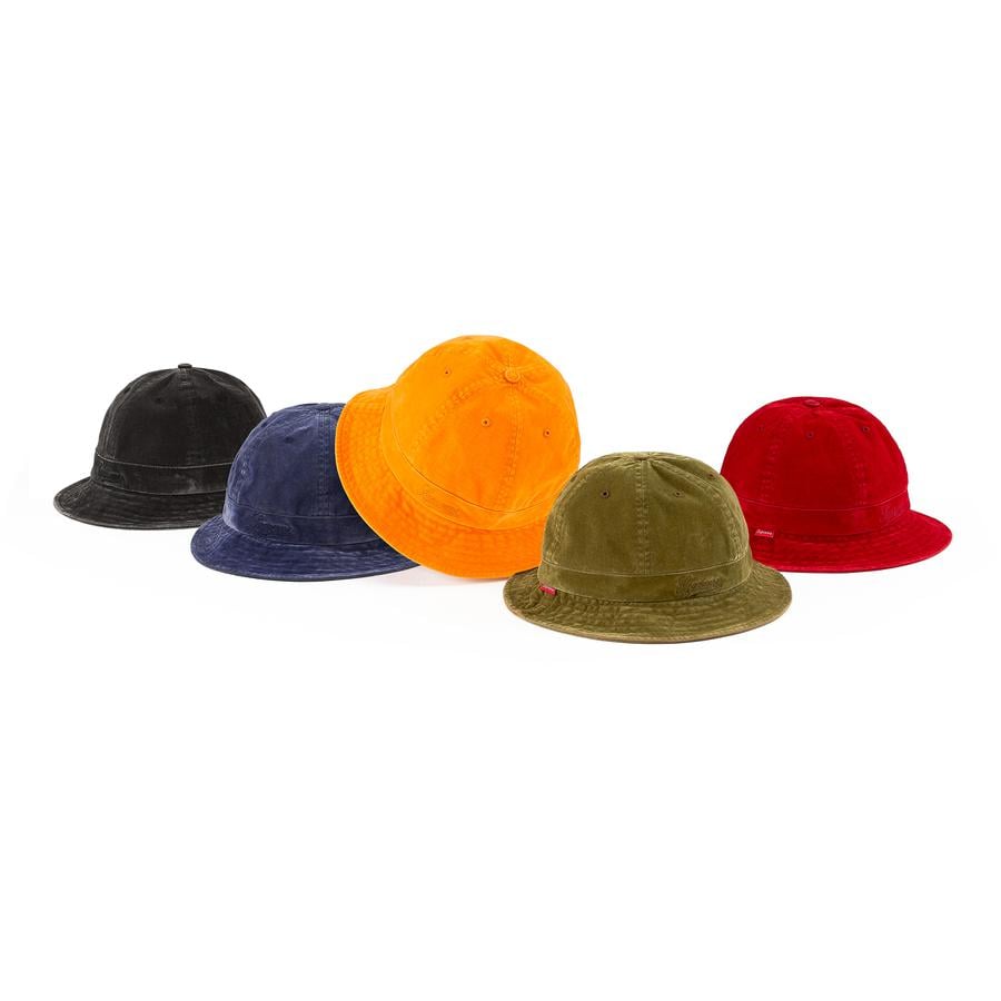 Supreme Washed Velvet Bell Hat for fall winter 19 season