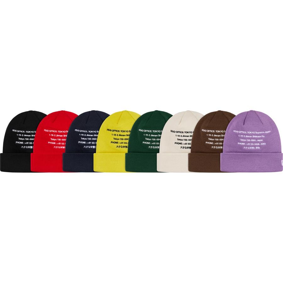 Supreme New Era HQ Beanie released during fall winter 19 season