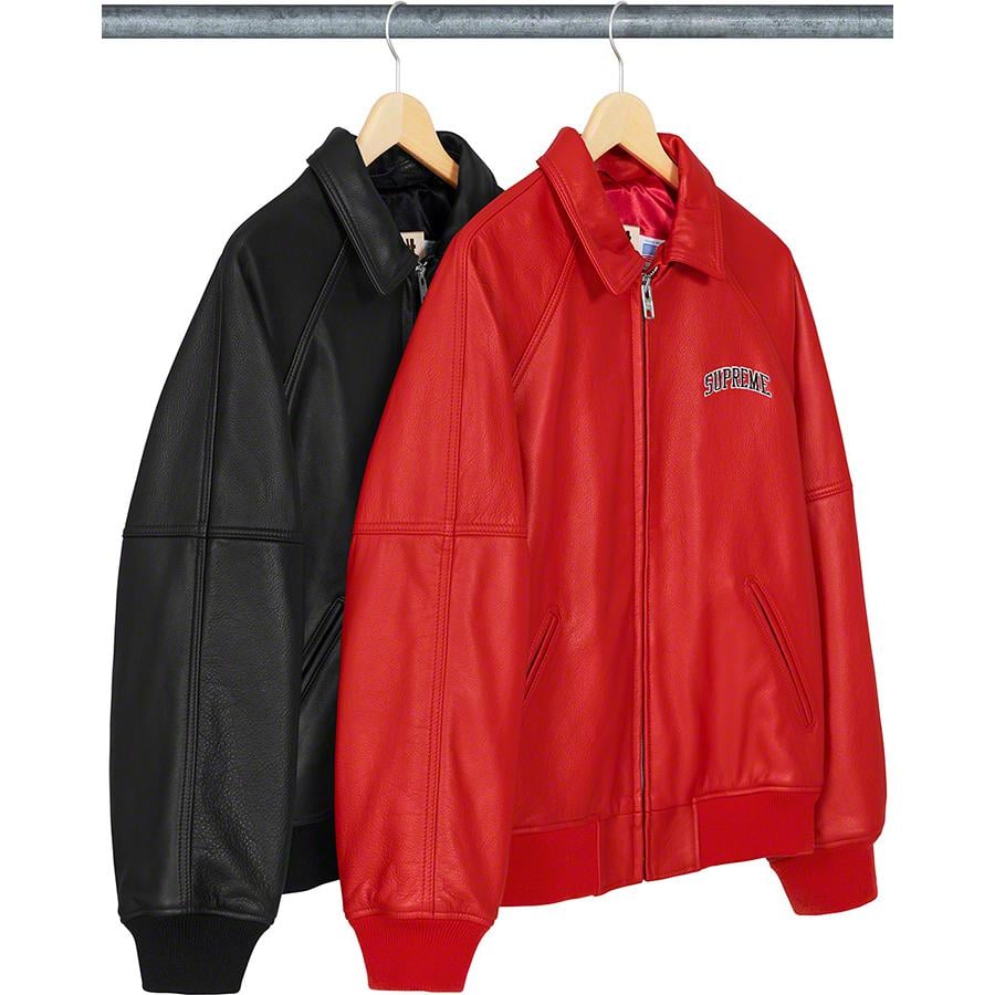 supreme red leather jacket