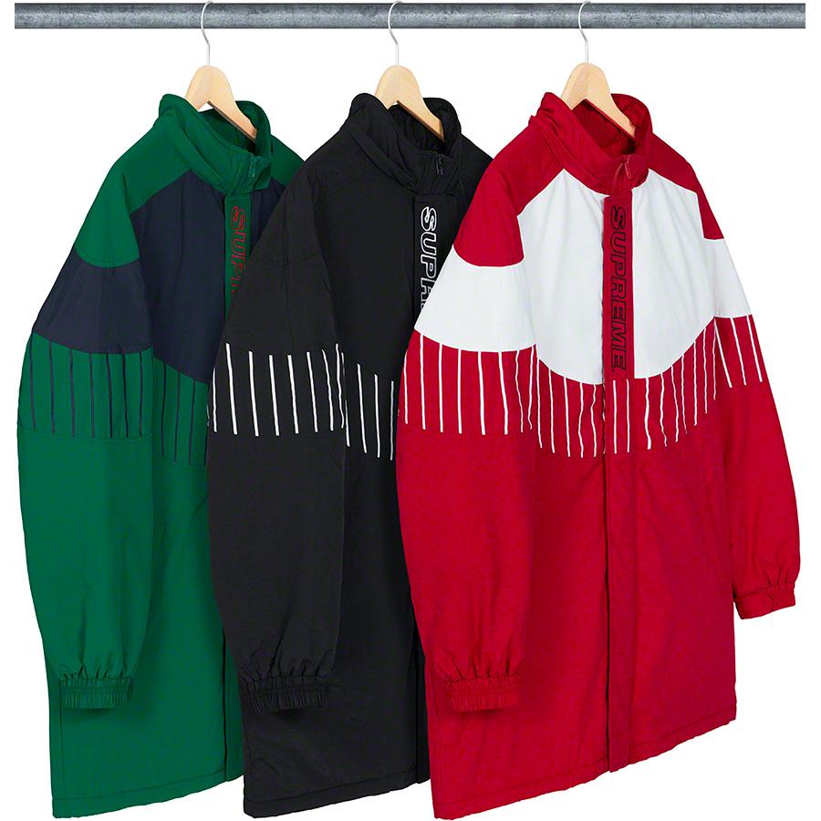 Supreme Pinstripe Panel Sports Parka releasing on Week 13 for fall winter 19
