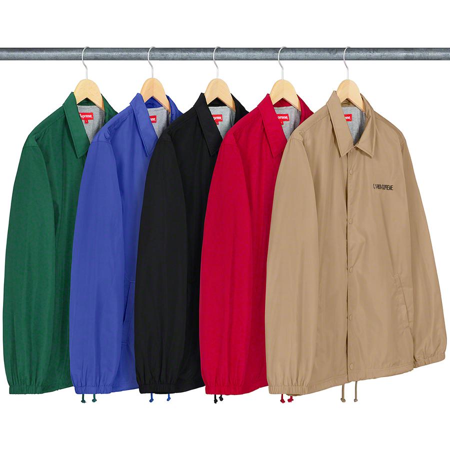 Supreme 1-800 Coaches Jacket for fall winter 19 season