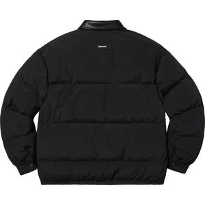 Leather Collar Puffy Jacket - Supreme Community