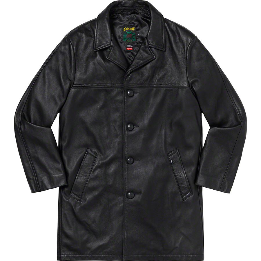 Supreme Supreme Schott Leather Overcoat released during fall winter 19 season