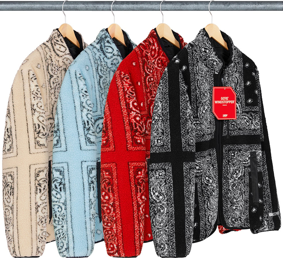 supreme bandana jacket red