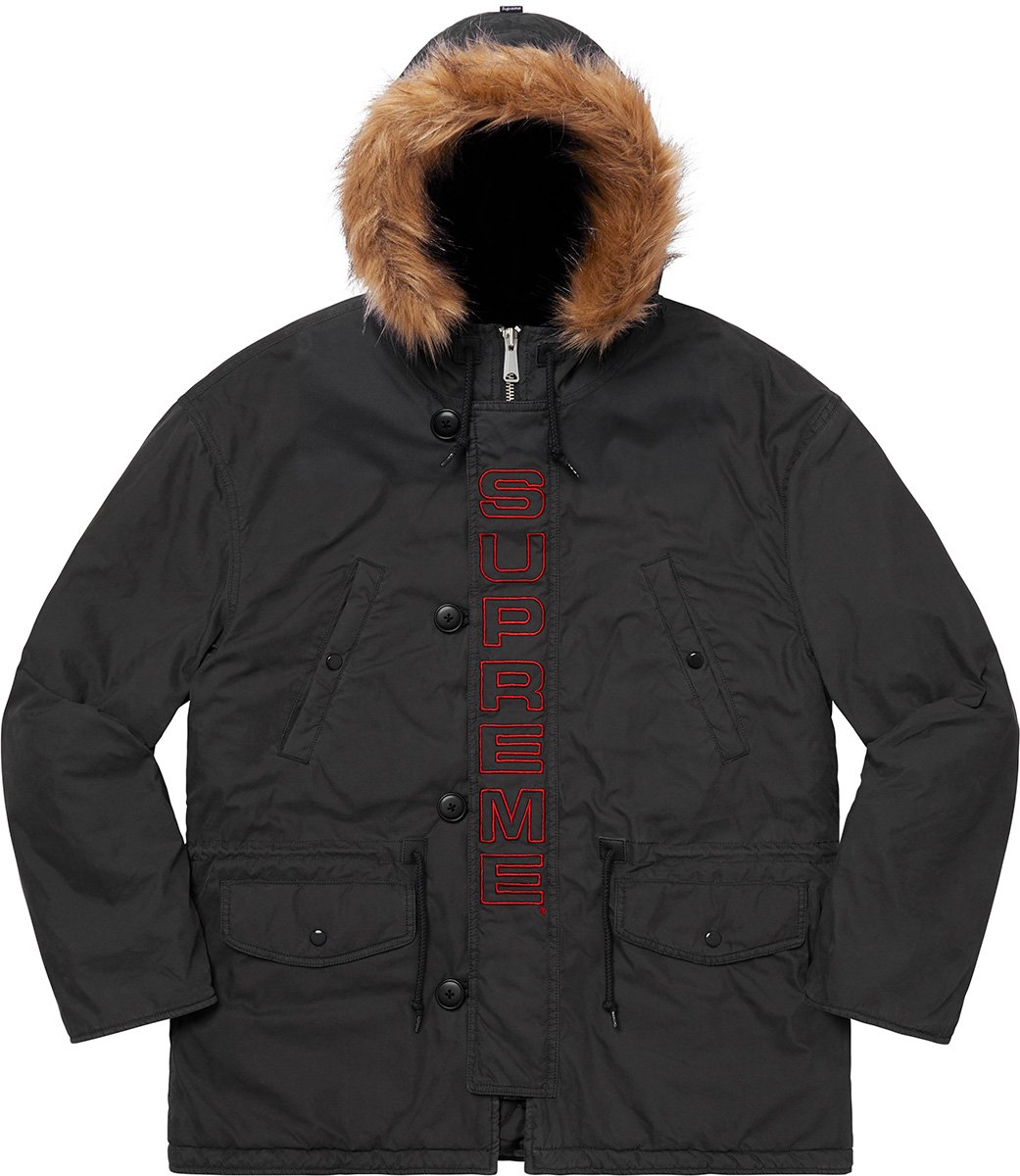 シュプリームSupreme Spellout N-3B Parka/L-