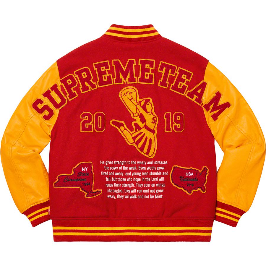 Details on Team Varsity Jacket  from fall winter
                                                    2019 (Price is $448)