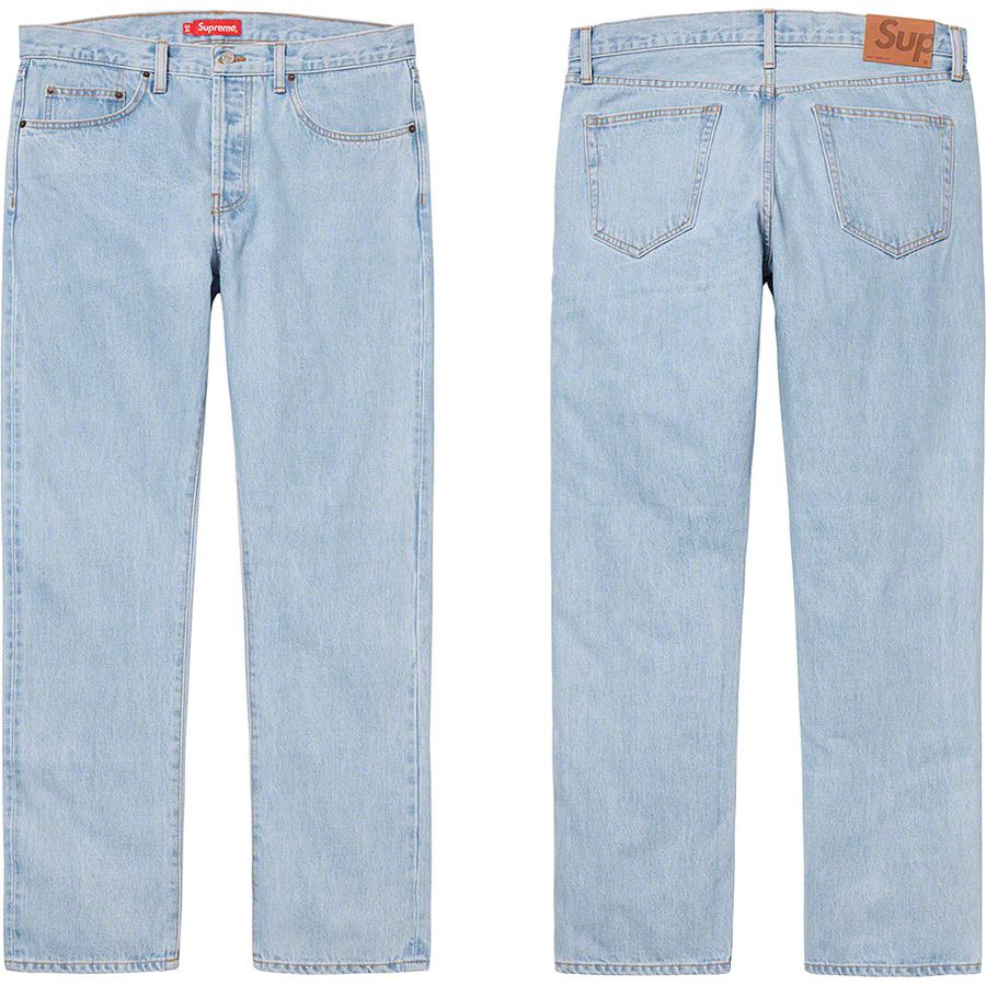 Supreme Stone Washed Slim Jean released during fall winter 19 season