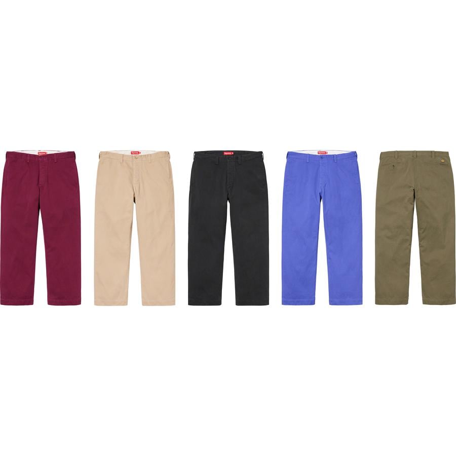 Supreme Crown Chino Pant released during fall winter 19 season