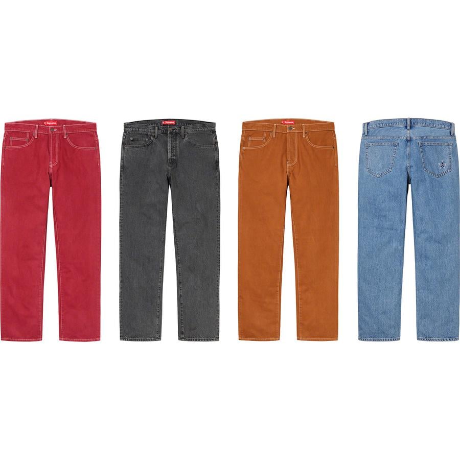 Supreme Washed Regular Jean releasing on Week 0 for fall winter 2019